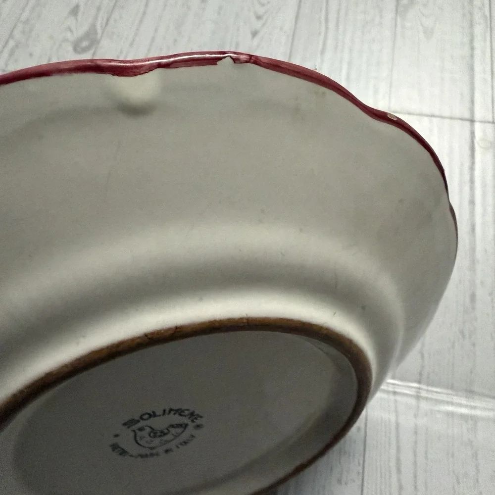 VIETRI Solimene Campagna Pig Carrot Porco Hand Painted Ceramic Salad Plate  8.5